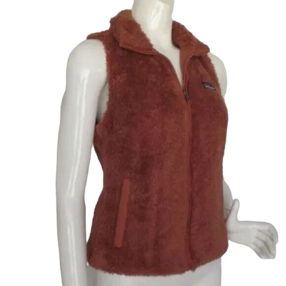 PATAGONIA Fleece Vest, S, Furry/Fleece Cedar/Rust, Zipper front, Stand up collar - Picture 3 of 16